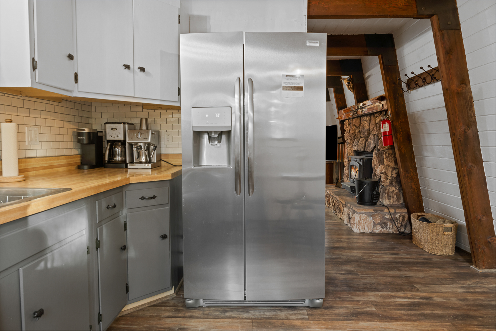 Full kitchen with gas range and stainless appliances